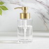 Enra Thick Glass Soap Dispenser with Stainless Steel Gold Pump,12oz