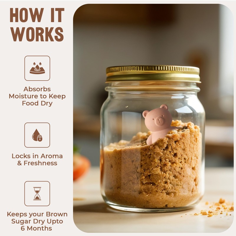 Sifri Art Brown Sugar Keeper 3D – Terracotta Clay Bear