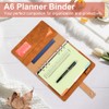 ANOMM A6 Ring Binder Notebook PU Leather Diary, Refillable Notebook