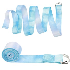 Gatuida 2pcs Printed Yoga Stretching Straps for Home Exercise Glute Resistance Bands for Flexibility and Strength Training Lightweight and Washable