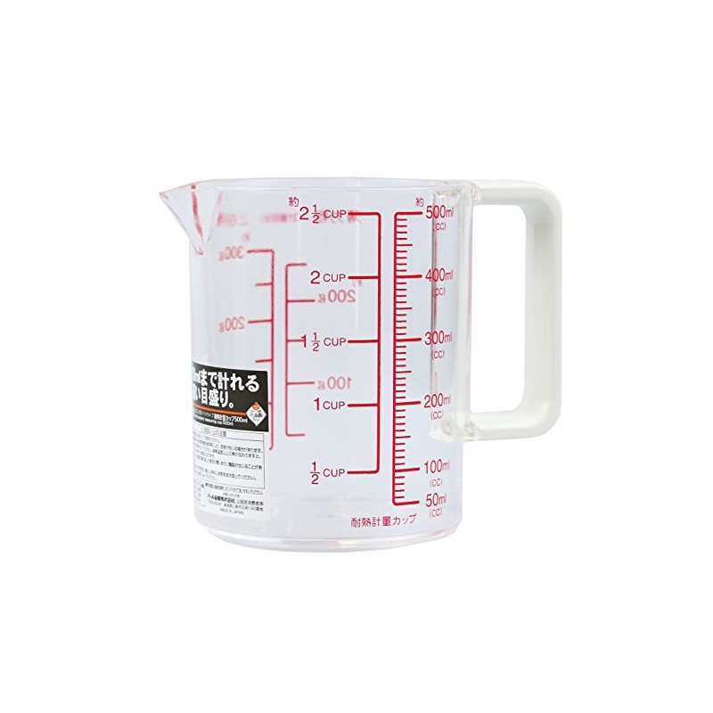 Pearl Metal CC-1051 Measuring Cup, 16.9 fl oz (500 ml),
