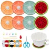 ORIGACH 8 Set Fruit Crochet Coaster kit for Beginners Adult,