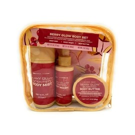 Berry Glow Body 3-Piece Set with Moisturizing Strawberry, Watermelon, Blueberry Extracts & Fruity Vanilla Scent 3oz/85g – Pack of 1