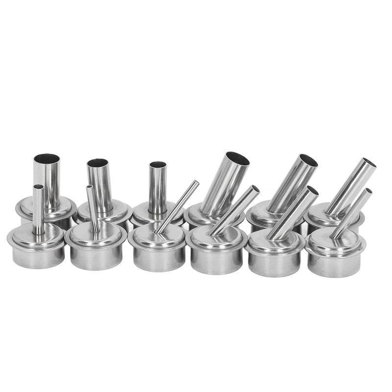 12Pcs Universal Hot Air Gun Nozzle Stainless Steel Standard Size