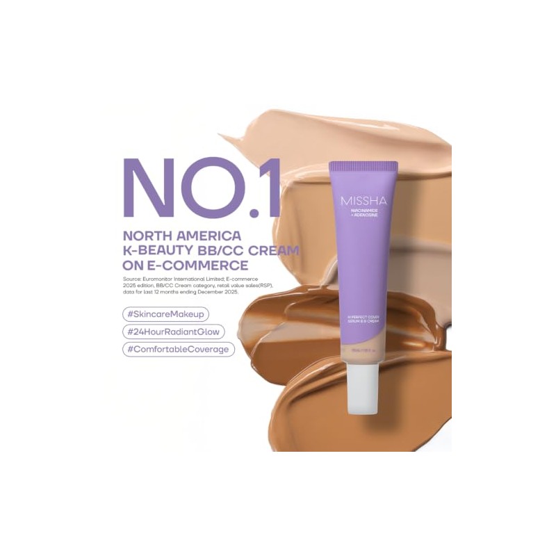 MISSHA M PERFECT COVER SERUM BB CREAM No.21 Light Beige,