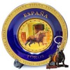 Decorative Plate Spain with Bull + Keyring Souvenir Spanish Bull