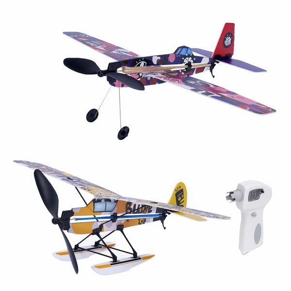 PLAYSTEAM Rubber Band Aeroplane Science 3 in 1