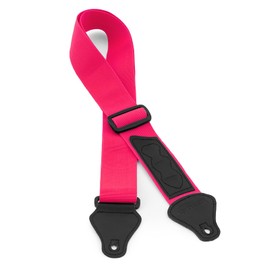 TIGER UAC4-PK Ukulele Strap for Soprano, Concert, Tenor and Baritone Ukes with Pick Holders Pink