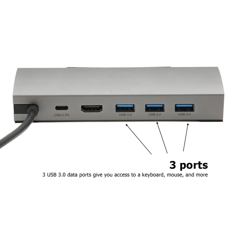 USB C Docking Station 4K 60Hz 3 USB Ports 100W