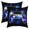 Galaxy Gamepad Pillow Cover Purple Lightning Design Gamepad Pillow Cover