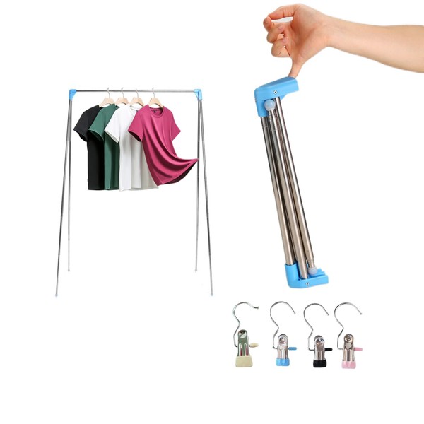 Portable Garment Rack for Travel, Mini Clothing Rack Foldable Compact