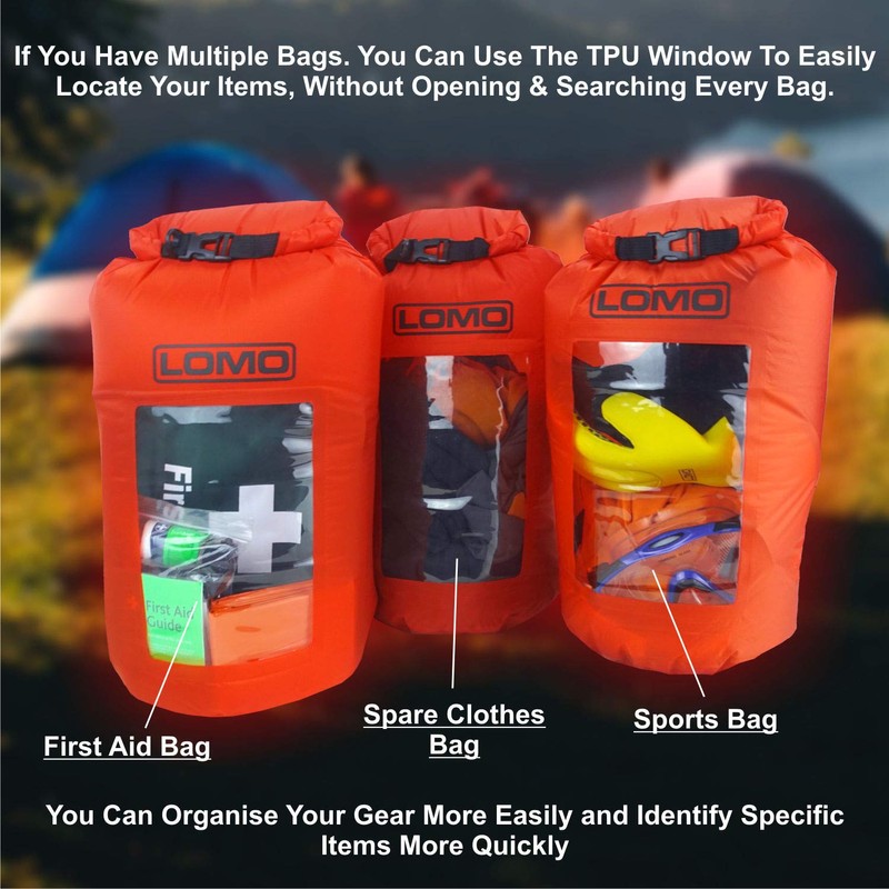 Lomo Lightweight 20L Drybag Rucksack Liner With Transparent Viewing Window