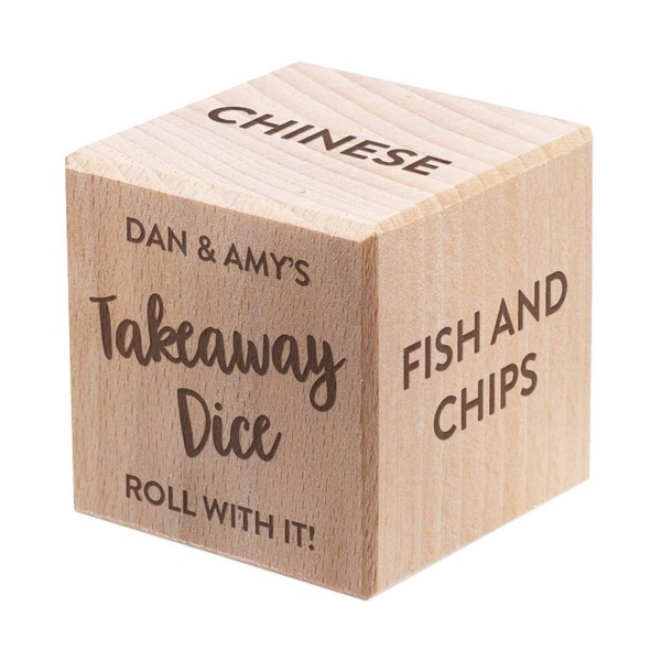 Gift Base Personalised Custom Wooden Dice Any Occasion Message Text All Sides 5.7cm
