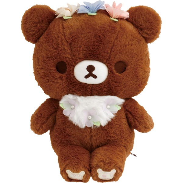 San-X Original Rilakkuma Floral Tea Time Plush - 11" Chairoikoguma