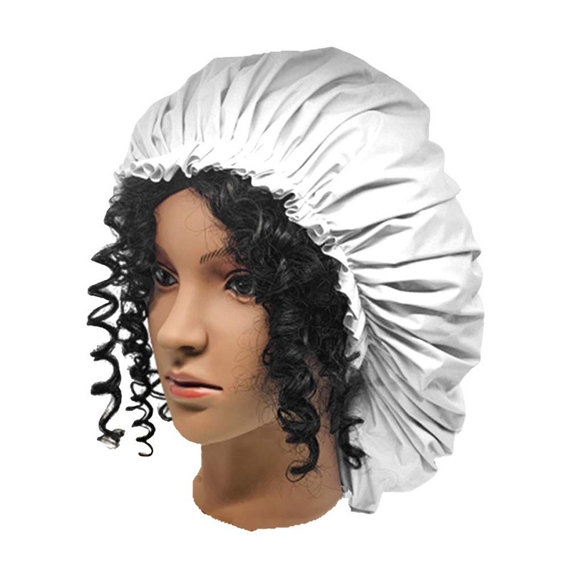 ELEBOX Premium Collection Super Jumbo Shower Cap White