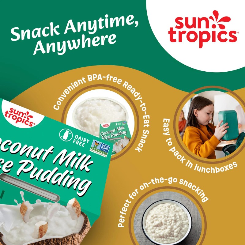 Sun Tropics Coconut Milk Rice Pudding Pack of 6 Dairy