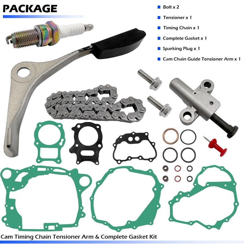 GOLKNHA Cam Timing Chain Tensioner Arm & Complete Gasket Kit