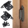 AOMINOHOMA 20x 1/2" Cabinet Hinges Overlay Self Closing Semi Partial