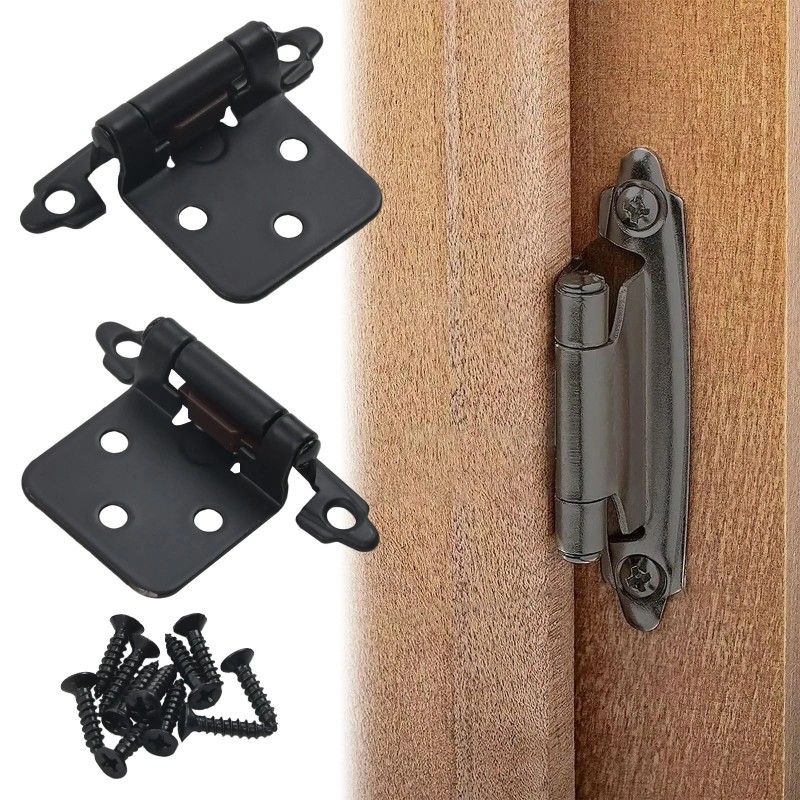 AOMINOHOMA 20x 1/2" Cabinet Hinges Overlay Self Closing Semi Partial