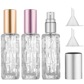 Cocktail Atomizer Glass Spary Bottles, 3 Pcs 15ml Perfumers Alcohol Espresso Spray Bottle Spritzer Atomizer Perfume Travel Refillable, Vermouth Absinthe Coffee Bean Spritzer (Gold + Silver + Rose)