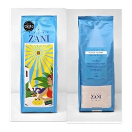 CAFFÈ Z'ANI SUPER CREMA Whole Espresso Coffee Beans 1kg | GREAT TASTE 2 STAR | Arabica/Robusta Italian Espresso Blend | Dark Roast Coffee Beans | for All Machines