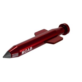 VMS RACING RED MOAB ANTENNA in Heavy Gauge CNC Machined Billet Aluminum Short Compatible with GMC SIERRA 1500 2500 3500