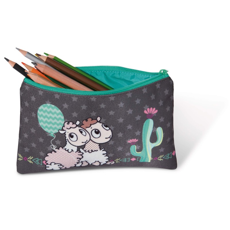 NICI Lama-Babies Pencil Case Flat 22.5 x 13 cm