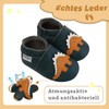 Mejale Baby Leather Shoes Infant Crawling Toddler Moccasins Brown White