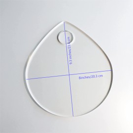 Teardrop Charcuterie Board Handle Template, Clear Acrylic Template, Woodworking Router Template (8 inches)