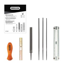 Oregon Universal Chainsaw Field 7pc Sharpening Kit - Includes 5/32", 3/16", and 7/32" Round Files, 6" Flat File, Handle, Filing Guide, and Travel Pouch (617067)