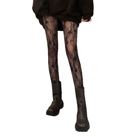 Women's Tights, Fishnet Tights, Mesh Tights, Fishnet Tights, High Stockings, High Waisted Night Club Tights, Party Tights, Patterned Fishnet Tights, Rose Black