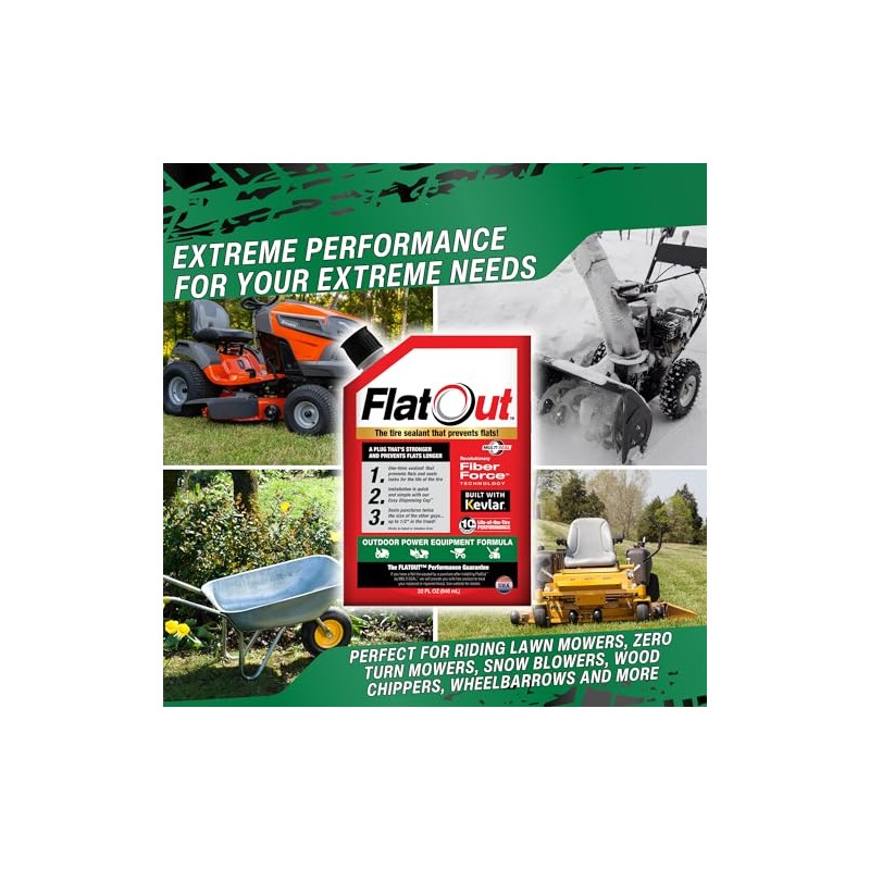 FlatOut Tire Sealant - Prevent Flat Tires with Kevlar Protection