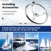 3 Spoke Stainless Steel Boat Steering Wheel 13-1/2" Dia with