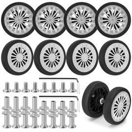 8 Pieces Luggage Wheels Replacement Luggage Wheel Replacement Kit Wear-resistant Luggage Wheels Replacement Wheels for Most Suitcases Quiet and Durable Replacement Wheels for Suitcase Replacement
