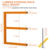 Lumber Rack Wall-Mounted Lumber Storage Rack, Heavy Duty Wood Storage