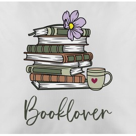 Shirtracer Kissen 50x50 - Statement - Geschenke Booklover Geschenk Bücherliebhaber Geschenke Book Lover I Booklover Gifts I Booklovers I Leseratte Geschenkidee Lesen I Buchliebe - 50 x 50 cm - Weiß