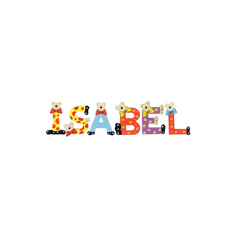 Playshoes Children's Wooden Letters Name Set Isabel - Assorted