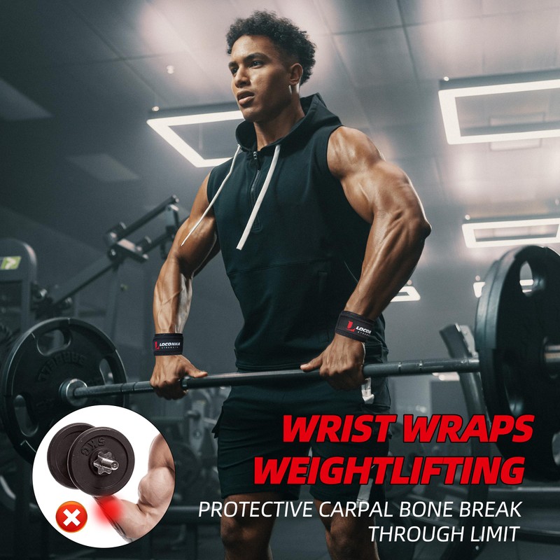 LOCONHA 2 Pair Lifting Straps for Weightlifting, Bodybuilding, Strength Training