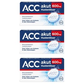 ACC Acute 600 mg, 3 x 20 pieces, cough remover for easier coughing, only once a day, mucus remover