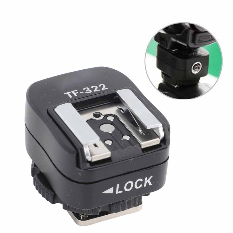 Flash Hot Shoe Sync Adapter with Extra PC Sync Port