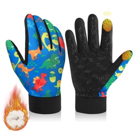 RIGWARL Warm Kids Winter Gloves for Cold Weather, Water-Resistant Kids Sports Gloves Boys Gloves for Kids Aged 3-15, Touchscreen Winter Toddler Gloves for Boys Girls Running Hiking Cycling School