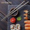 Carimee Pure Titanium Square Chopsticks with Anti-Slip, Unpainted, Hollow Construction,