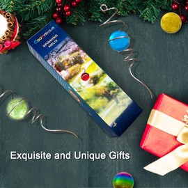 Goollyrusim Gazing Ball Spiral Tail with Red Glass Orb, Wind Spinner Stabilizer, Spiral Wind Spinners Tail, Hanging Outdoor Garden Decor, Yard Art Ornament, Christmas Decoration, Sun Catcher 13inch