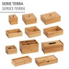 Wenko Bamboo Organiser Terra 3 Compartments -Storage Box, Bathroom Basket,