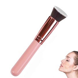 Olakin Make-Up Brush, Foundation Brush, Makeup Brush, Cosmetic Brush, Flat Cosmetic Brush, Ideal for Creamy, Powdery or Liquid Foundation (Rose Gold)