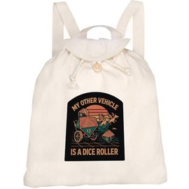 Azeeda 'My Other Vehicle is a Dice Roller' Canvas Rucksack/Backpack (RK00039483)