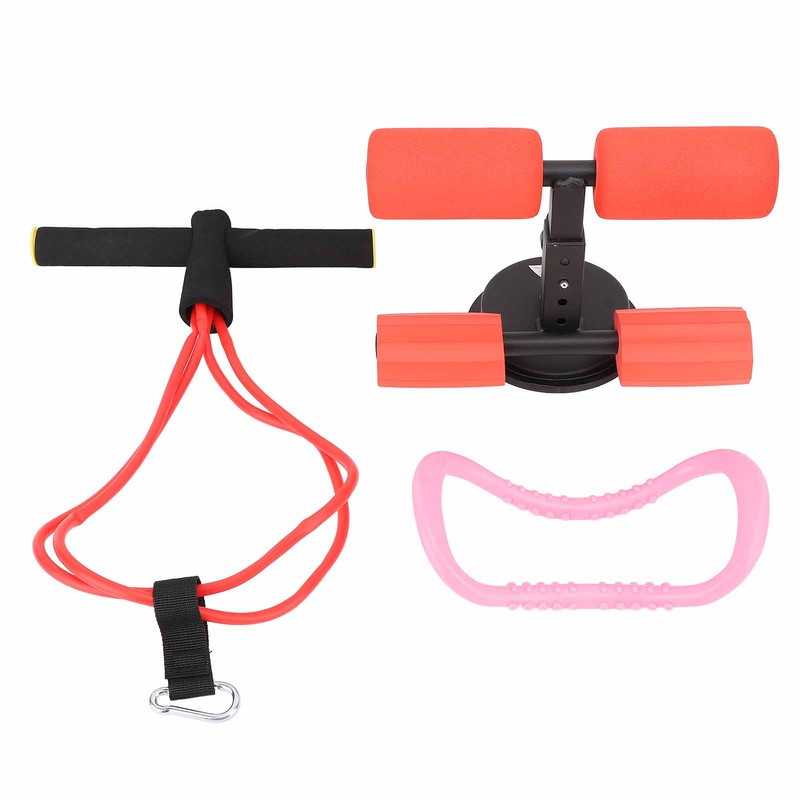 Sit Up Assistant Device Red Powerful Suction Cup Iron Foam
