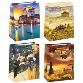 TSI 82010 Gift Bags Tuscany & Venice Pack of 12 Medium (H x W x D) 23 x 18 x 10 cm