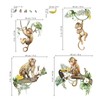 decalmile Wild Monkey Climbing Tree Wall Decals Jungle Animals Vine