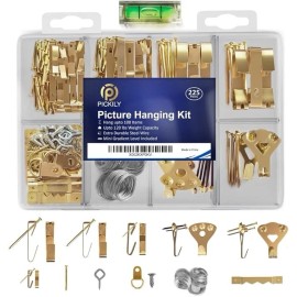 Pickily 225 Piece Picture Hanging Kit Photo Hangers